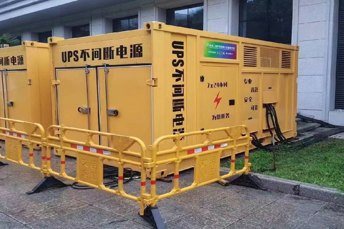清新发电机租赁施工现场